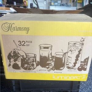 Vintage Luminarc Harmony Glassware Set